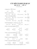 CÂU HỎI TNKQ 11.KH 2 .