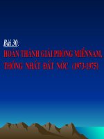 Bài 30: Hoàn thành giải phóng miền Nam thống nhất đất nước