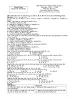 Đề thi tuyển sinh 10 Đại trà Hóa đề 2