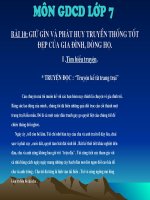 Giữ gìn và phát huy truyền thống tốt đẹp của gia đình, dòng họ