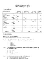 Noel 2008-Đề thi Sinh HK1 và đáp án lớp 7(Đề 09)