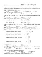 DE TUYEN SINH VAO 10