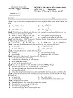 Thi hoc ki i 11 cb 2008-2009