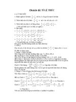 Chuyên đề: Tỉ lệ thức