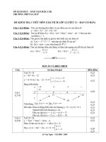 ĐỀ KIỂM TRA TIẾT 11 GT