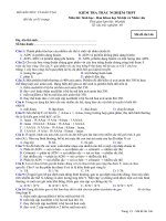 Đề thi thử TNTHPT của BỘ ban KHXH