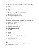 Trắc nghiệm hóa hữu cơ Bo GDDT