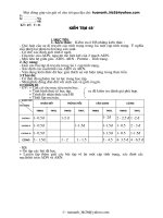 Kiểm tra một tiết - Kì 1