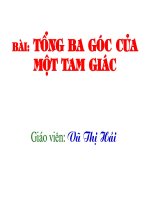 tiết 19:tổng 3 góc của một tam giác