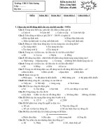 Kiểm tra Công nghệ 8 học kỳ II (THCS Vĩnh Xương - An Giang)