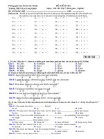 Kiểm tra anh văn 7 tiết 89