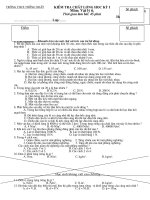 Kiem tra HK I Vạt lí 6