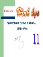 Chương II - Bài 1: Đại cương về đường thẳng và mặt phẳng