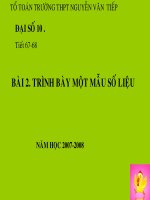 Trình bày một số mẫu số liệu