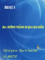 Chương I - Bài 3: Đường thẳng đi qua hai điểm