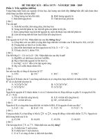 Đề thi Hóa 10NC - HKI - Năm học 2008-2009