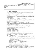 Đề KT hóa 9  (hay)