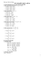 Lượng giác 11(Ôn tập kiến thức)