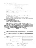 Đề giao lưu văn tuổi thơ cấp TP