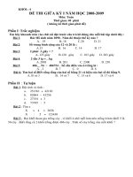 De thi KTGHKI 2008-2009