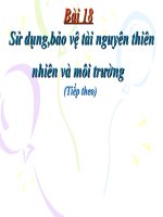 Sử dụng và bảo vệ taì nguyên