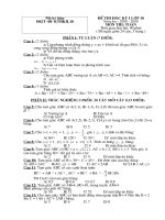 Đề thi HKI lớp 10 Môn Toán