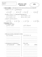 Kiểm tra Đại số 8 chương I