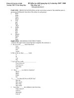 kiêm tra hk i tieng anh 7