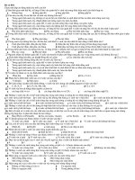 câu hỏi trắc nghiệm phần vsv