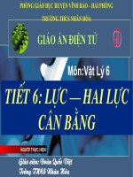 Giáo án Vật Lý 6-Tiết 6
