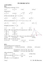 Ôn tập Toán 7 học kỳ II