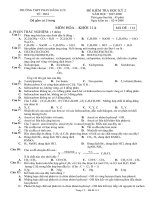 de kiem tra hoc kỳ 2 nam hoc 07-08 hóa 11