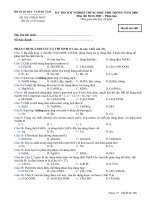 Đề thi tốt nghiệp THPT môn hóa năm 2008