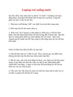 cấp cưu máy tính sách tay rơi xuống nước