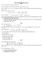 Một số đề kiểm tra toán 7