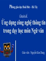 Ứng dụng công nghệ thông tin trong giảng dạy môn Ngữ văn