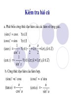 Bài tập: Đạo hàm hàm số lượng giác