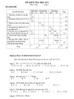 Đề thi Toán HK1 và đáp án lớp 6 (Đề 5)