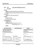 GIÁO ÁN ĐẠI SỐ 9 TUẦN 16(Tiết 30-31)(3 CỘT)