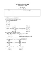 Kiểm tra Toán 9 học kỳ II