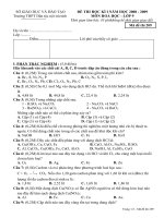 ĐỀ THI HỌC KÌ I - LỚP 9 NĂM 2008 - 2009(Đ1)