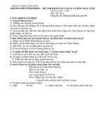 ĐỀ KSCL ĐẦU NĂM 2008 - 2009