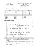 Đáp án thi HKII lớp 11 Môn Hóa