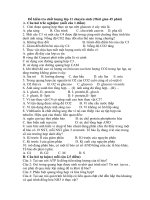 Đề kiểm tra chất lượng lớp 11 chuyên sinh