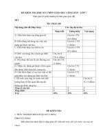 Đề kiểm tra GDCD 7 - Đề số 1