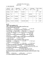 Noel 2008-Đề thi Sinh HK1 và đáp án lớp 7(Đề 04)