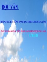 Tiết 44: Tại lầu Hoàng Hạc tiễn Mạnh Hạo Nhiên đi Quảng Lăng