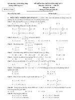 Đề thi Học Kỳ I Khối 10 CB