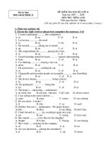 Đề thi & đáp án thi BKI lớp 11 Môn Anh 1
