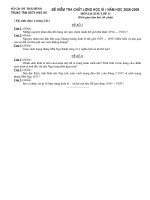 Đề kiểm tra chất lượng HKI